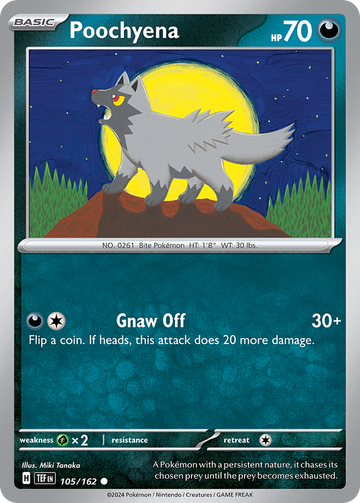 105/162 - Poochyena - [Common] - Reverse Holo