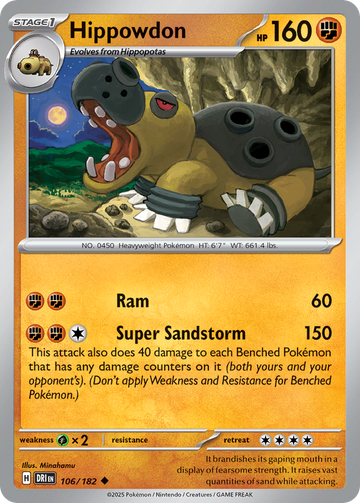 106/182 - Hippowdon - [Uncommon]