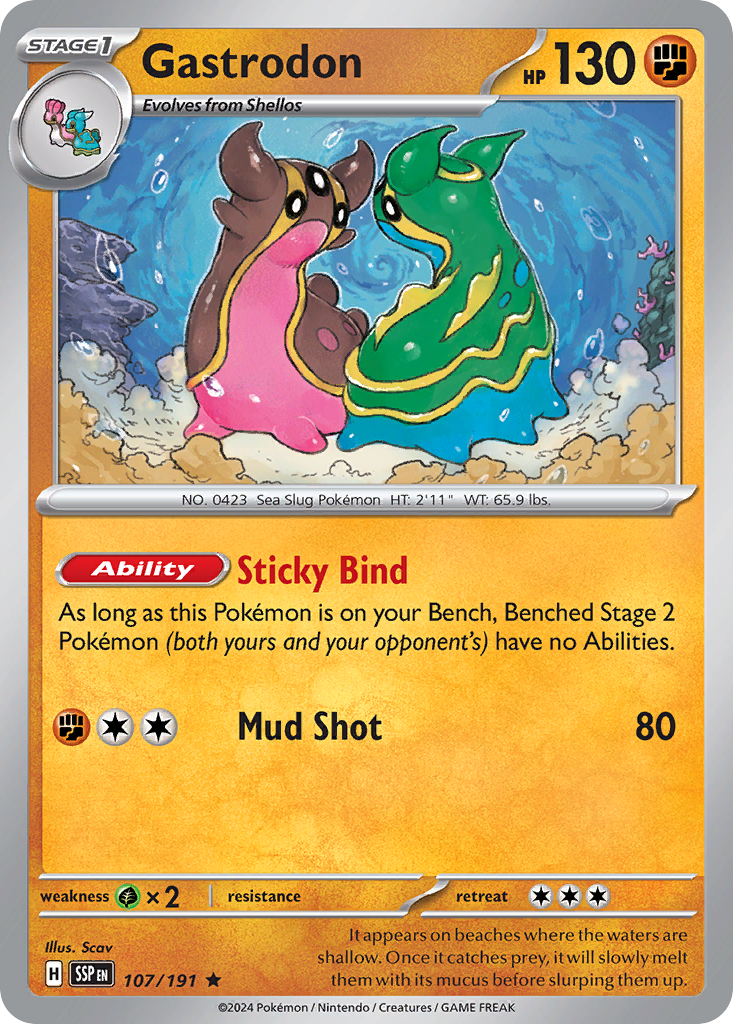 107/191 - Gastrodon - [Rare] - Reverse Holo