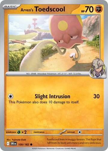 109/182 - Arven's Toedscool - [Common] - Reverse Holo