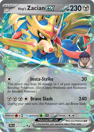 111/159 - Hop's Zacian ex - [Double Rare]