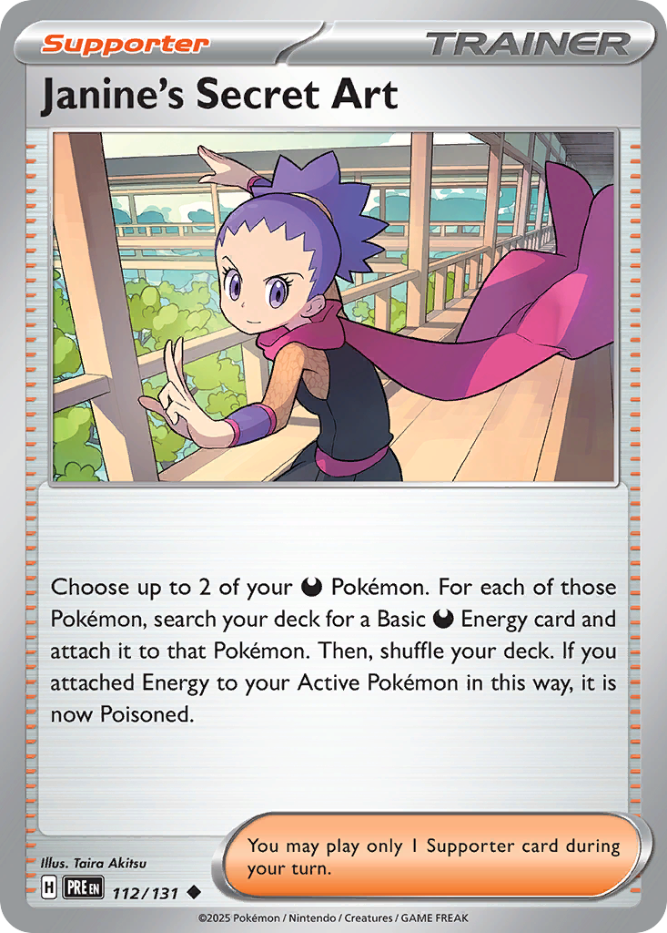 Losse Pokemonkaart 112/131 - Janine's Secret Art - Prismatic Evolutions - [Uncommon]