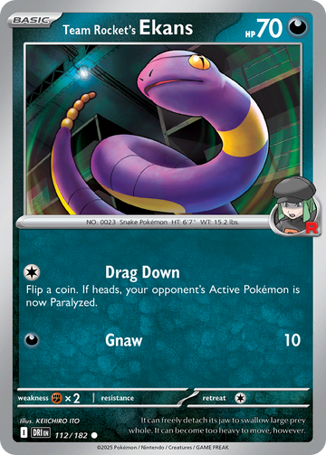 112/182 - Team Rocket's Ekans - [Common]