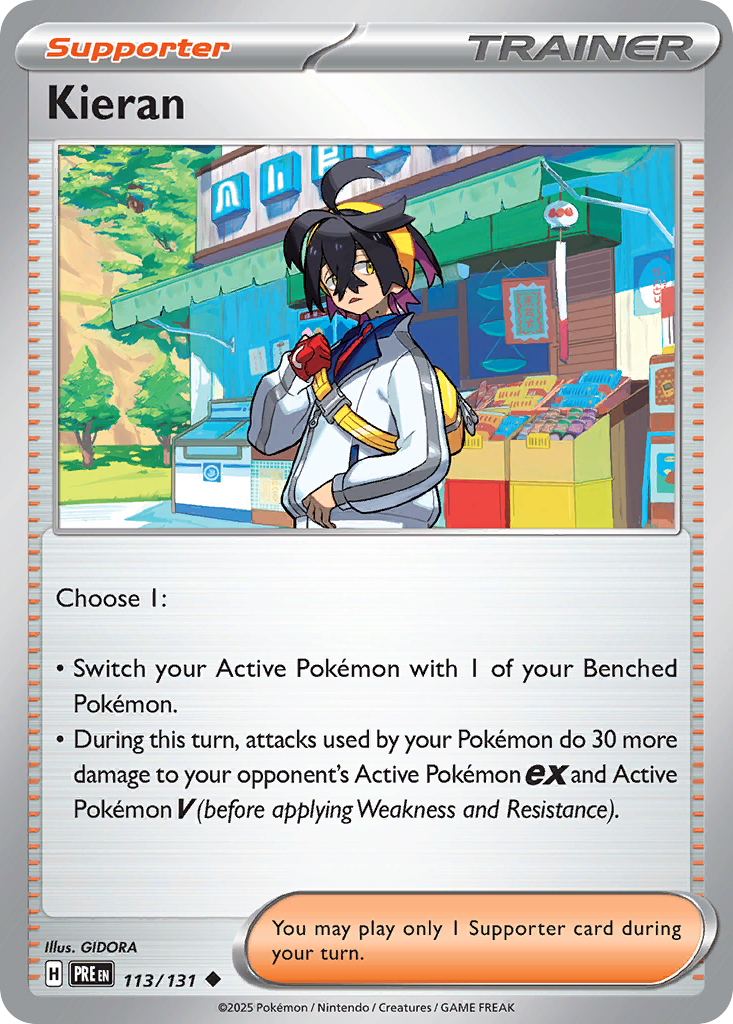 Losse Pokemonkaart 113/131 - Kieran - Prismatic Evolutions - [Uncommon]