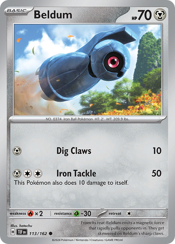 113/162 - Beldum - [Common] - Reverse Holo