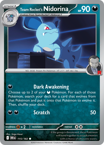 115/182 - Team Rocket's Nidorina - [Common]