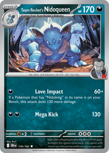 116/182 - Team Rocket's Nidoqueen - [Uncommon]