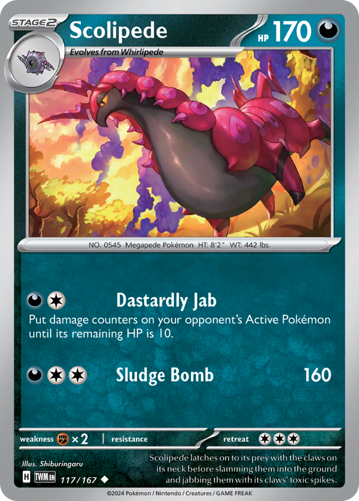 117/167 - Scolipede - [Uncommon] - Reverse Holo