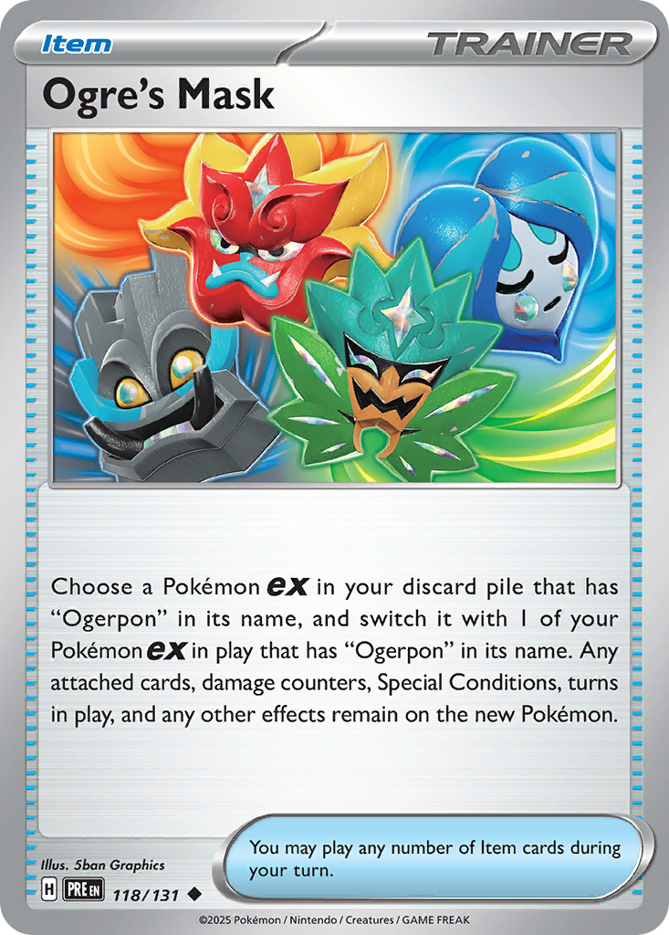 Losse Pokemonkaart 118/131 - Ogre's Mask - Prismatic Evolutions - [Uncommon]