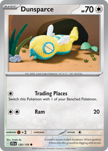 120/159 - Dunsparce - [Common] - Reverse Holo