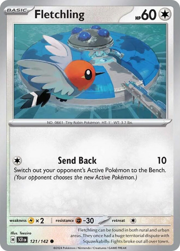 121/142 - Fletchling - [Common] - Reverse Holo