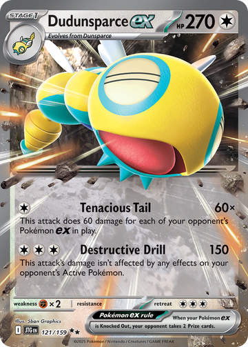 121/159 - Dudunsparce ex - [Double Rare]