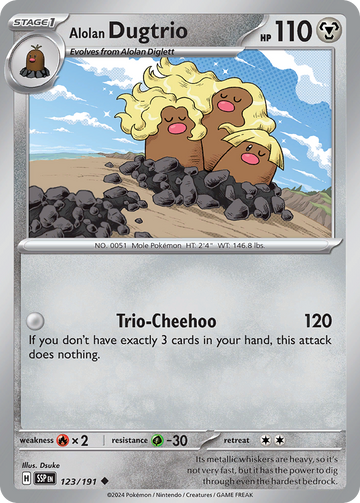 123/191 - Alolan Dugtrio - [Uncommon]