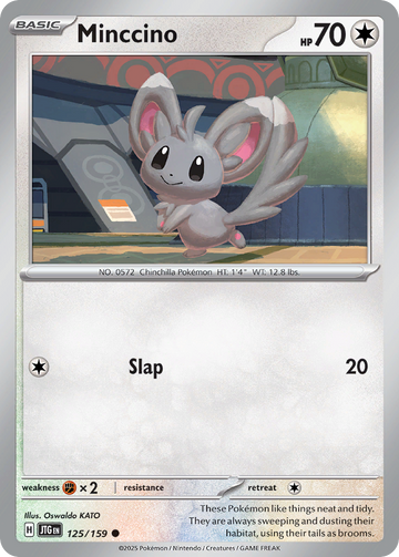 125/159 - Minccino - [Common] - Reverse Holo