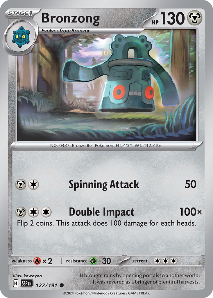 127/191 - Bronzong - [Common] - Reverse Holo