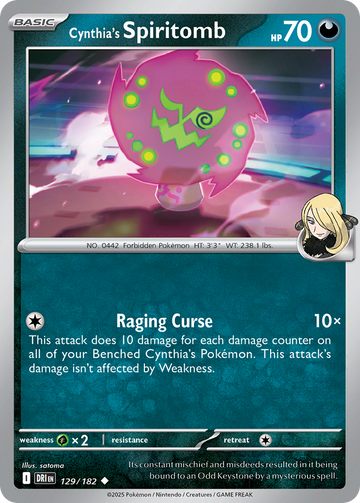 129/182 - Cynthia's Spiritomb - [Uncommon] - Reverse Holo