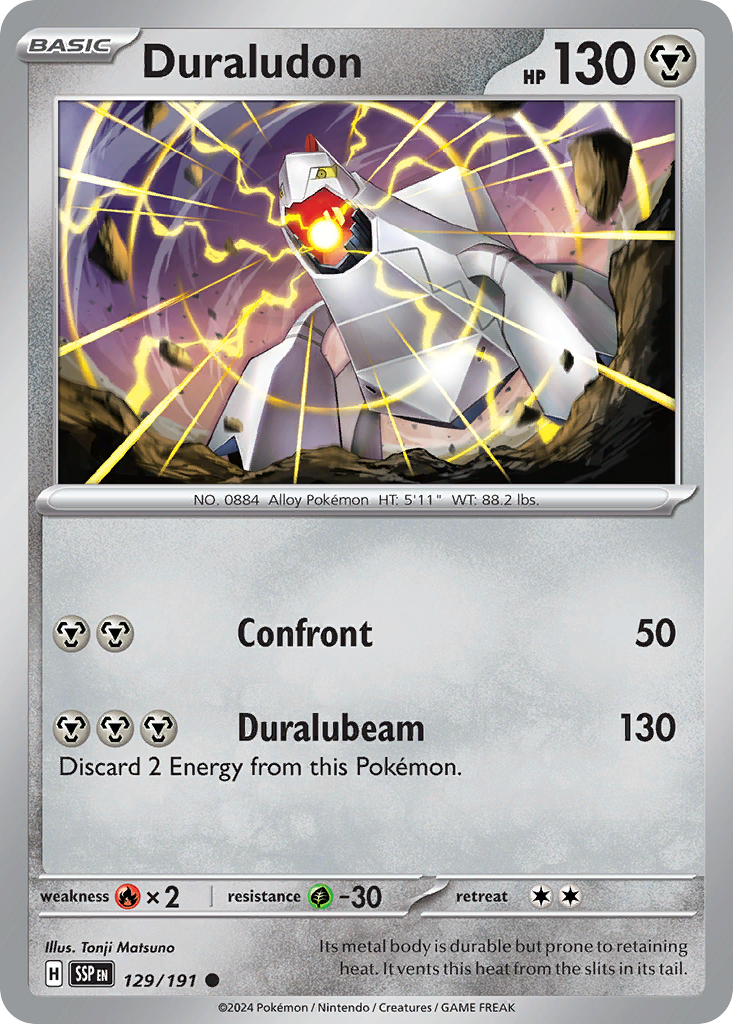 129/191 - Duraludon - [Common] - Reverse Holo