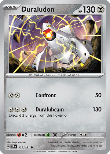 129/191 - Duraludon - [Common] - Reverse Holo