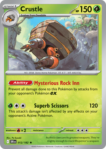012/182 - Crustle - [Rare] - Reverse Holo