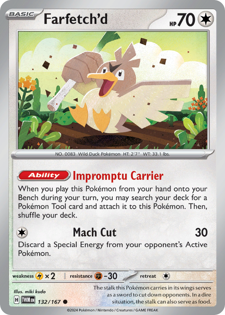 132/167 - Farfetch'd - [Common] - Reverse Holo