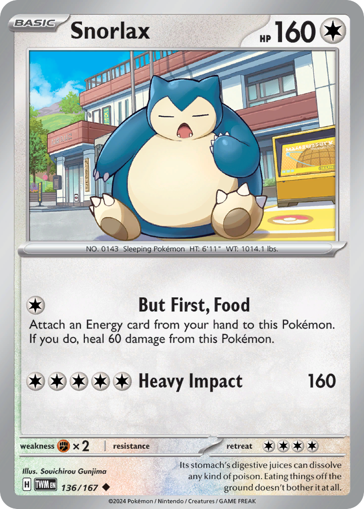 136/167 - Snorlax - [Uncommon] - Reverse Holo