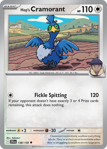 138/159 - Hop's Cramorant - [Uncommon]