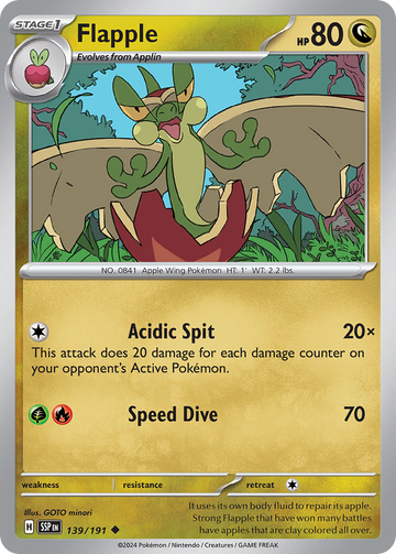 139/191 - Flapple - [Uncommon] - Reverse Holo