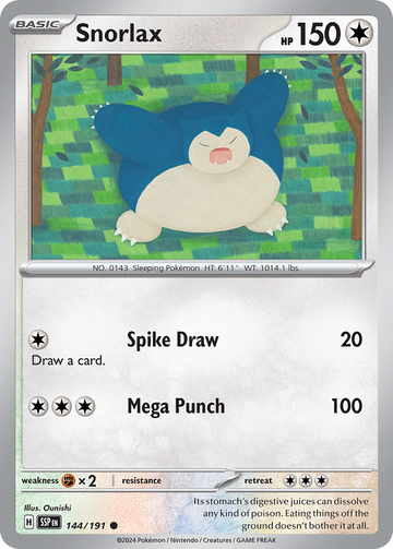 144/191 - Snorlax - [Common]