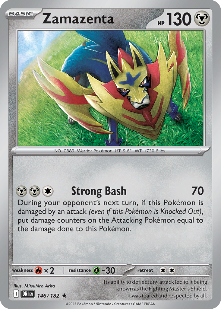 Losse Pokemonkaart 146/182 - Zamazenta - Destined Rivals - [Rare]