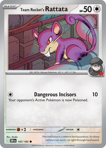 147/182 - Team Rocket's Rattata - [Common]