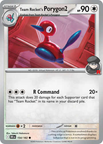 Losse Pokemonkaart 154/182 - Team Rocket's Porygon2 - Destined Rivals - [Common]