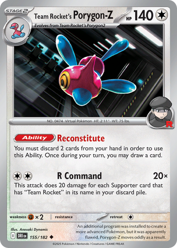 155/182 - Team Rocket's Porygon-Z - [Uncommon]
