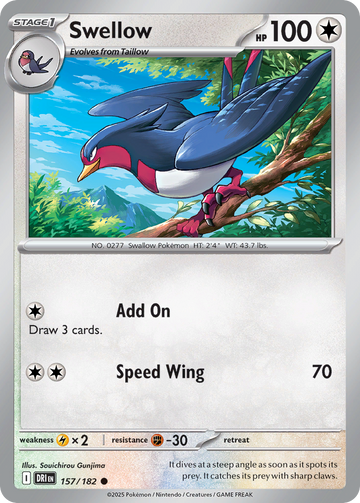 157/182 - Swellow - [Common]