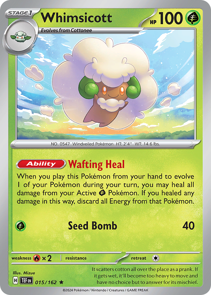 015/162 - Whimsicott - [Rare] - Reverse Holo