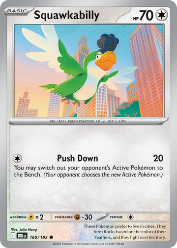 160/182 - Squawkabilly - [Common] - Reverse Holo