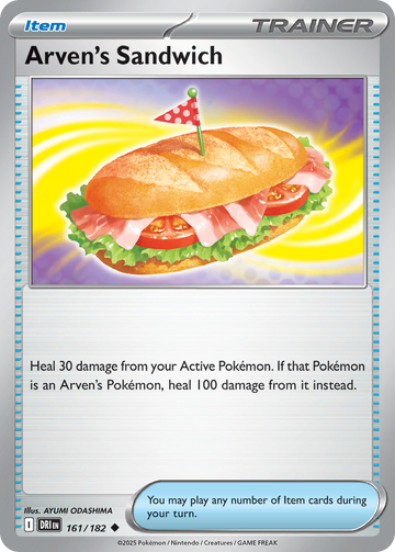 161/182 - Arven's Sandwich - [Uncommon] - Reverse Holo