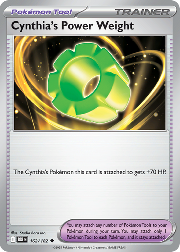 Losse Pokemonkaart 162/182 - Cynthia's Power Weight - Destined Rivals - [Uncommon]
