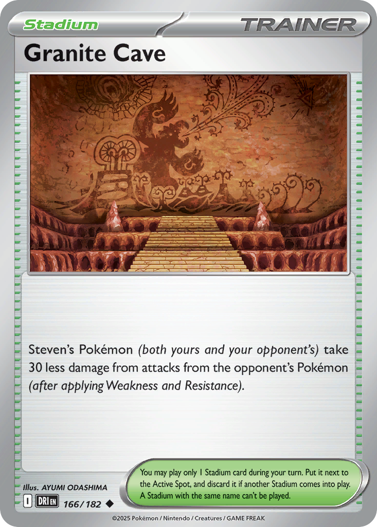 Losse Pokemonkaart 166/182 - Granite Cave - Destined Rivals - [Uncommon] - Reverse Holo
