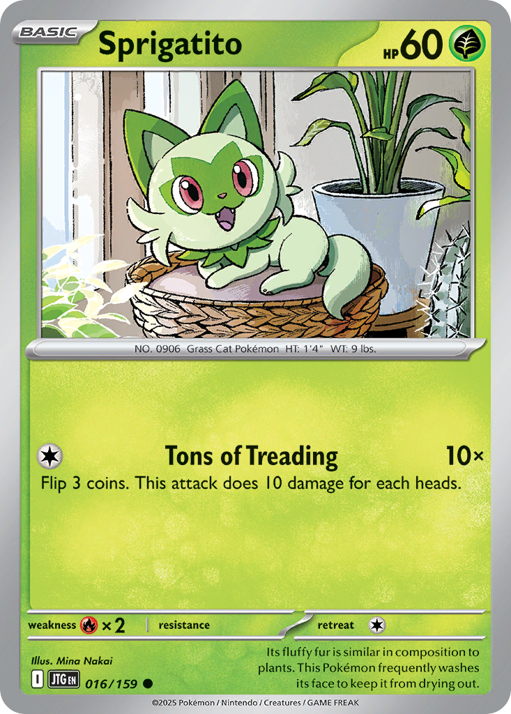 016/159 - Sprigatito - [Common] - Reverse Holo