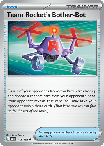 Losse Pokemonkaart 172/182 - Team Rocket's Bother-Bot - Destined Rivals - [Uncommon] - Reverse Holo