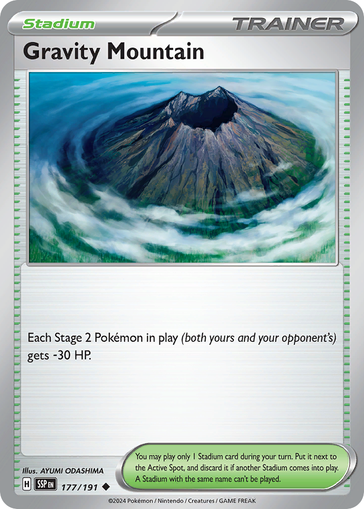 177/191 - Gravity Mountain - [Uncommon] - Reverse Holo