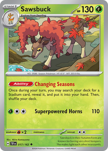 017/162 - Sawsbuck - [Uncommon] - Reverse Holo