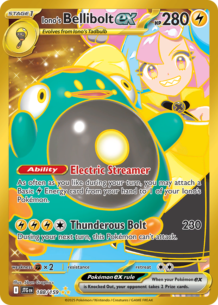 188/159 - Iono's Bellibolt ex - [Hyper Rare]