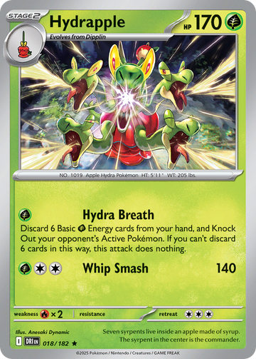018/182 - Hydrapple - [Rare] - Reverse Holo