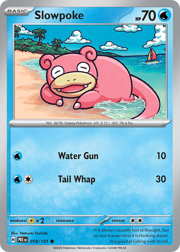 Losse Pokemonkaart 018/131 - Slowpoke - Prismatic Evolutions - [Common]