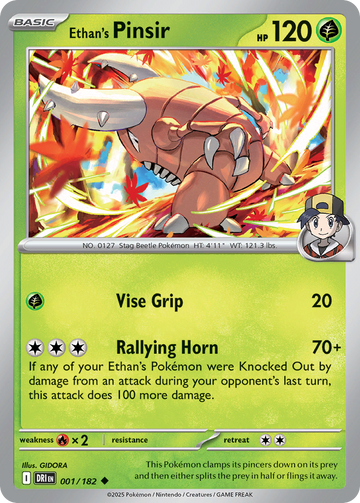 001/182 - Ethan's Pinsir - [Uncommon]