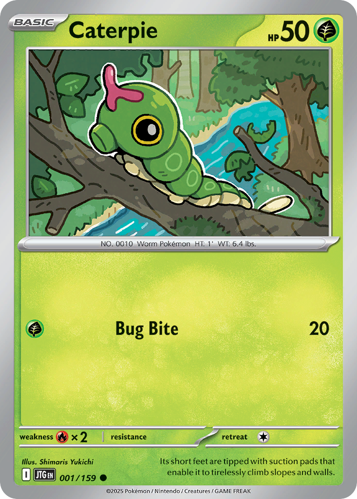 001/159 - Caterpie - [Common] - Reverse Holo