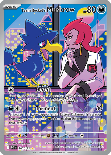 200/182 - Team Rocket's Murkrow - [Illustration Rare]