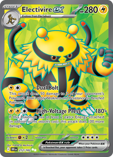 Losse Pokemonkaart 212/182 - Electivire ex - Destined Rivals - [Ultra Rare]