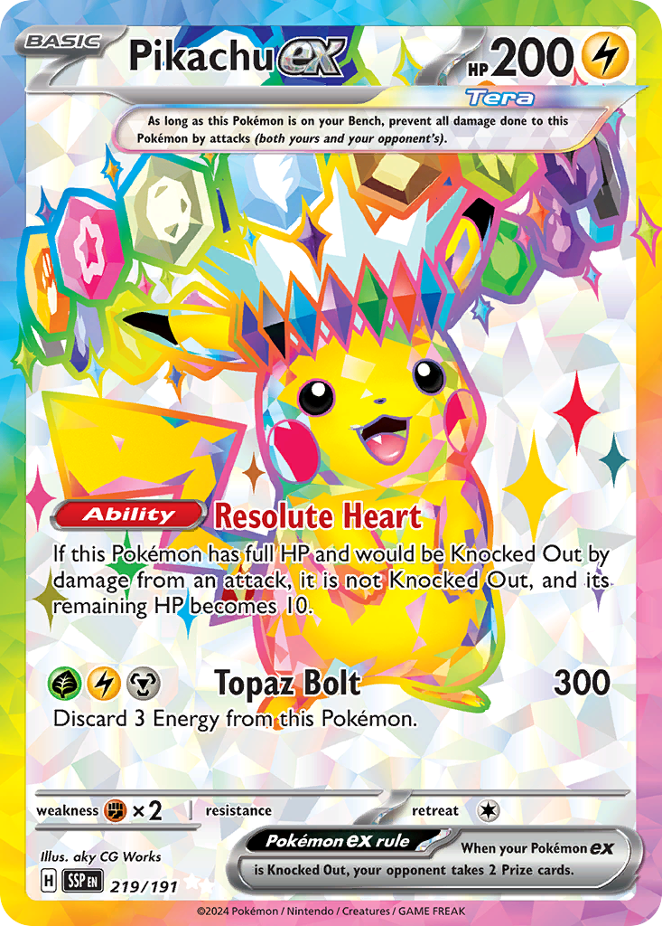 219/191 - Pikachu ex - [Ultra Rare]
